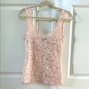 Elegant Lace Tank Top - Pink